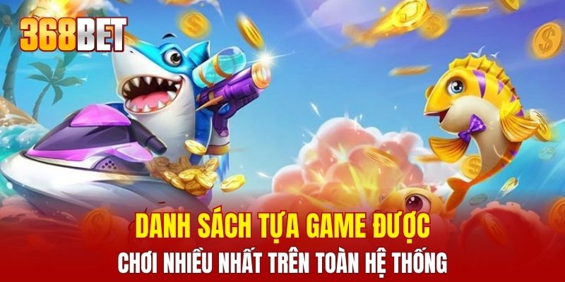 Danh sách tựa game được chơi nhiều nhất trên toàn hệ thống